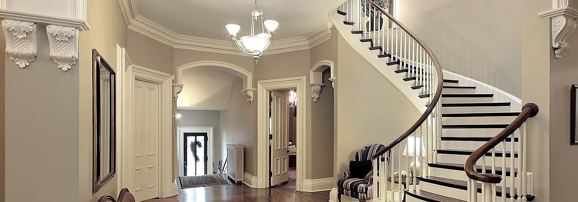 Ceiling Molding by Staircase